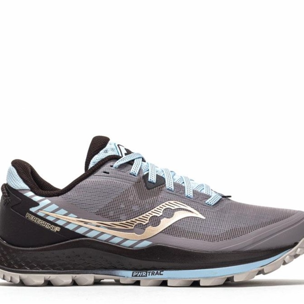 Saucony Women's Peregrine Brown and Light Blue Hiking Shoes Size 9W